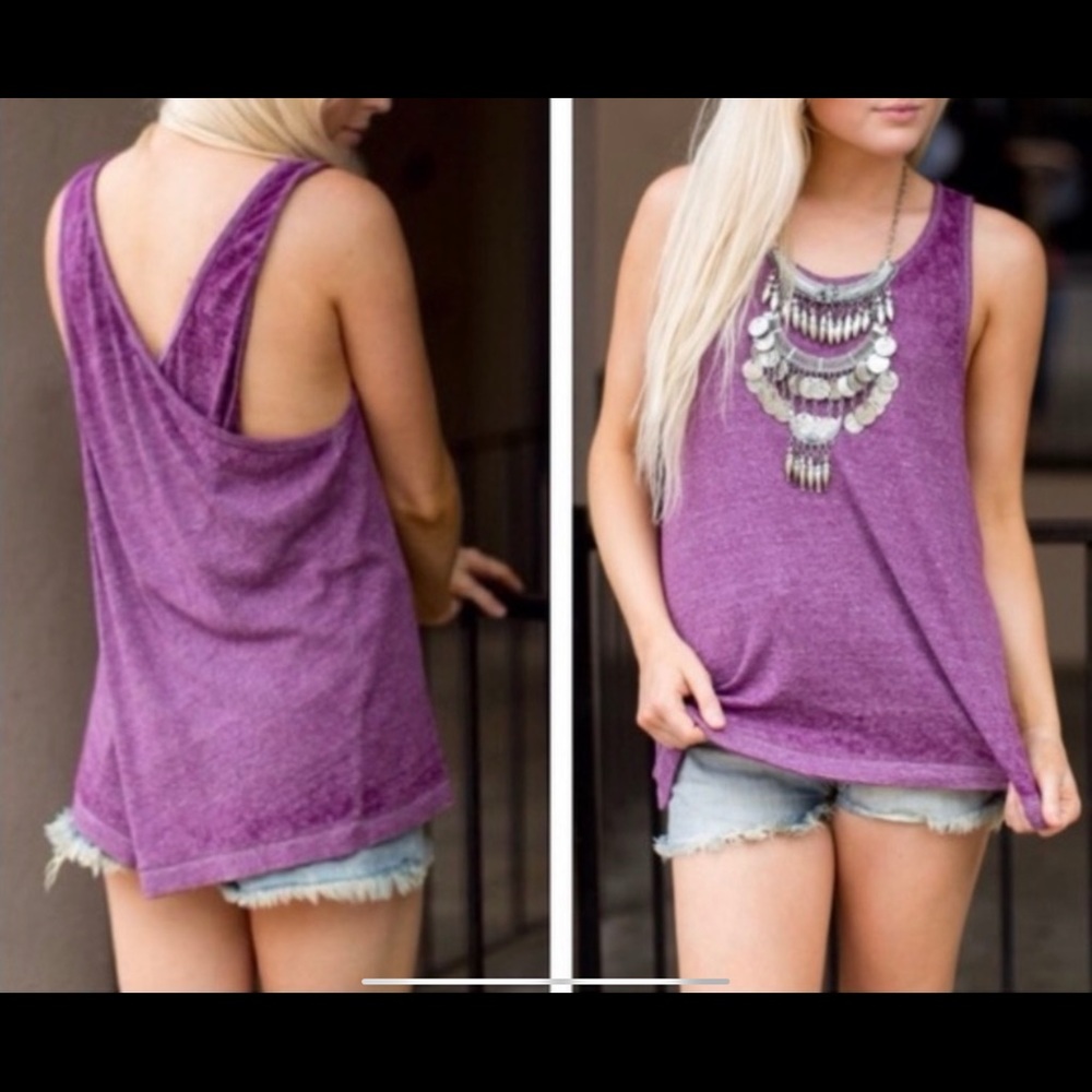 We the Free People break of dawn criss cross tank